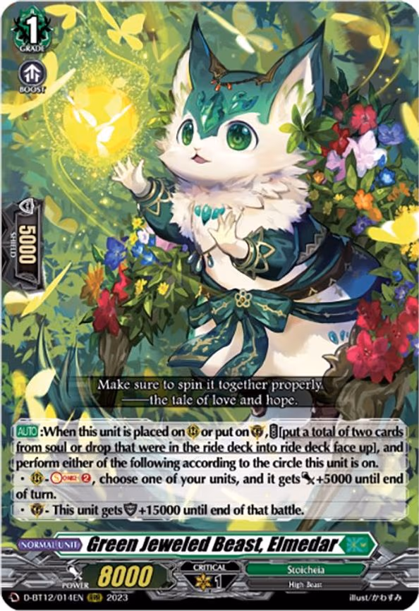 Green Jeweled Beast, Elmedar - RRR (D-BT12/014EN)