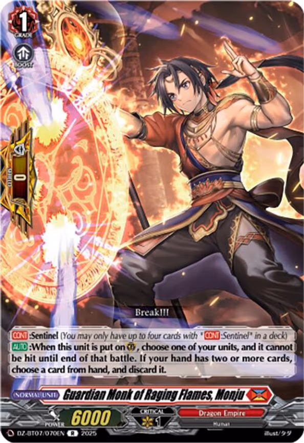 Guardian Monk of Raging Flames, Monju