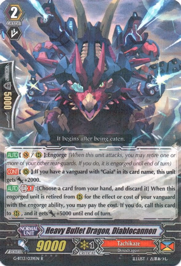Heavy Bullet Dragon, Diablocannon - R (G-BT13/039EN)