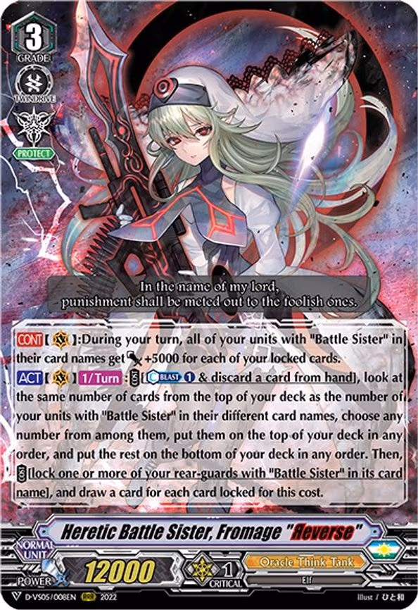 Heretic Battle Sister, Fromage "Reverse" - RRR (D-VS05/008EN)