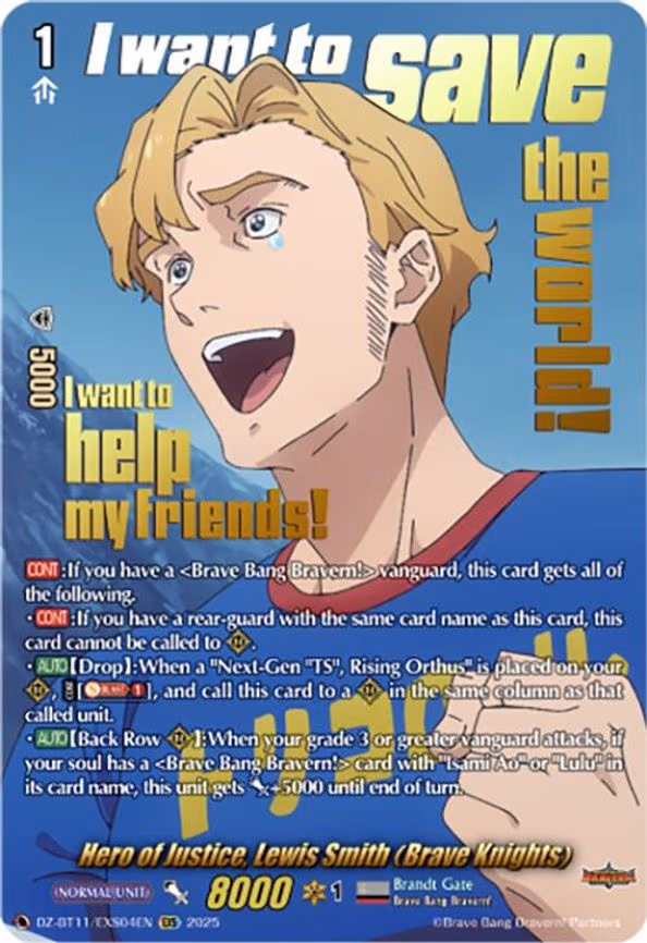 Hero of Justice, Lewis Smith (Brave Knights) - EXS (DZ-BT11/EXS04EN)
