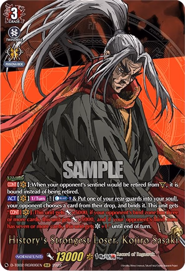 History's Strongest Loser, Kojiro Sasaki - RGR (D-TB02/RGR06EN)
