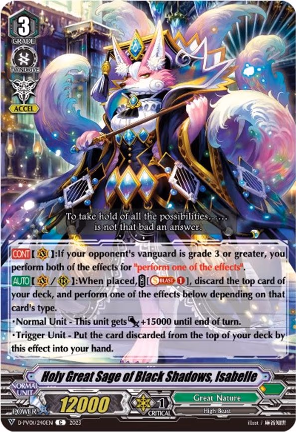 Holy Great Sage of Black Shadows, Isabelle - C (D-PV01/240EN)