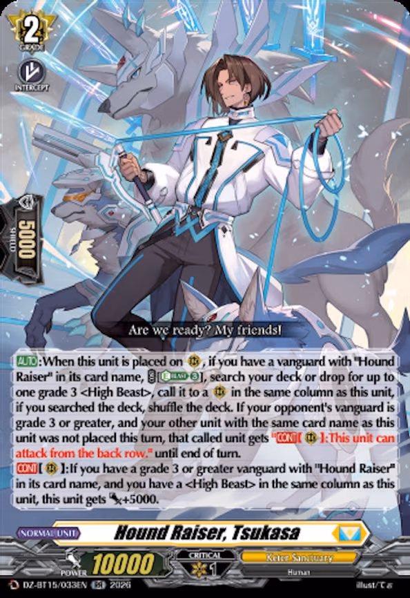 Hound Raiser, Tsukasa - RR (DZ-BT15/033EN)