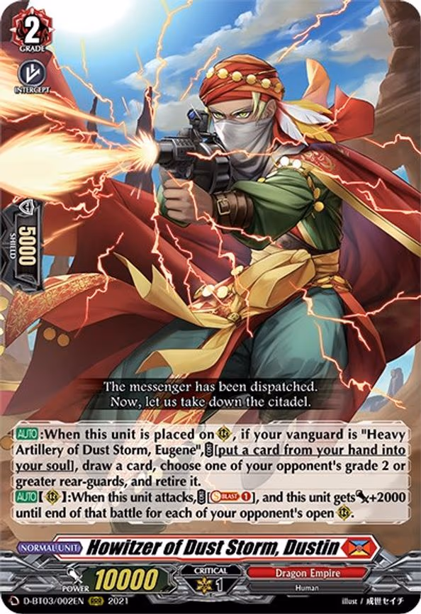 Howitzer of Dust Storm, Dustin - RRR (D-BT03/002EN)