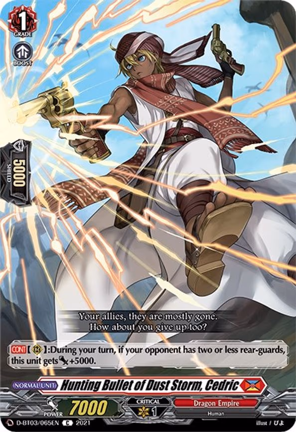 Hunting Bullet of Dust Storm, Cedric - C (D-BT03/065EN)