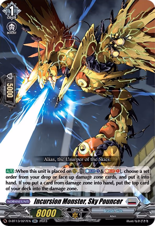 Incursion Monster, Sky Pouncer - RR (D-BT13/027EN)