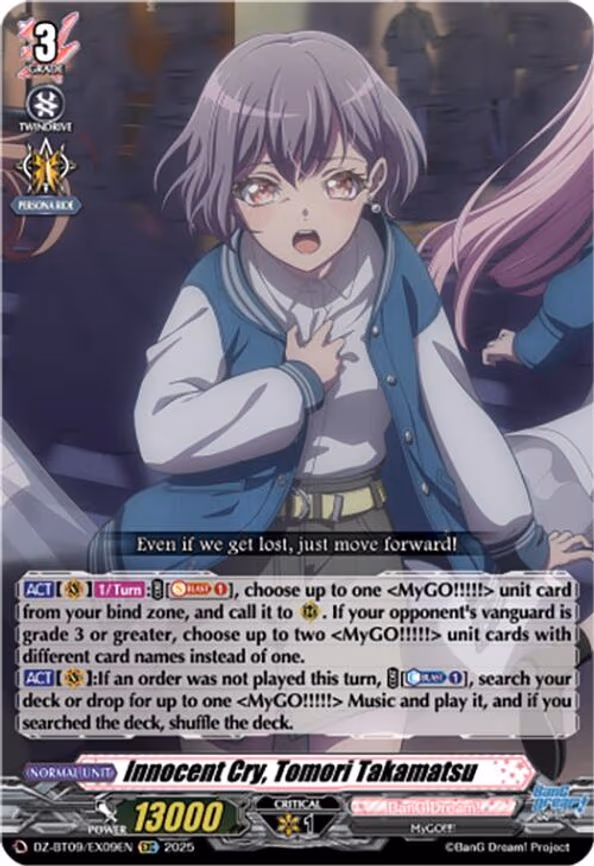Innocent Cry, Tomori Takamatsu - EXRRR (DZ-BT09/EX09EN)