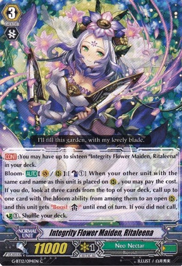 Integrity Flower Maiden, Ritaleena - C (G-BT12/094EN)