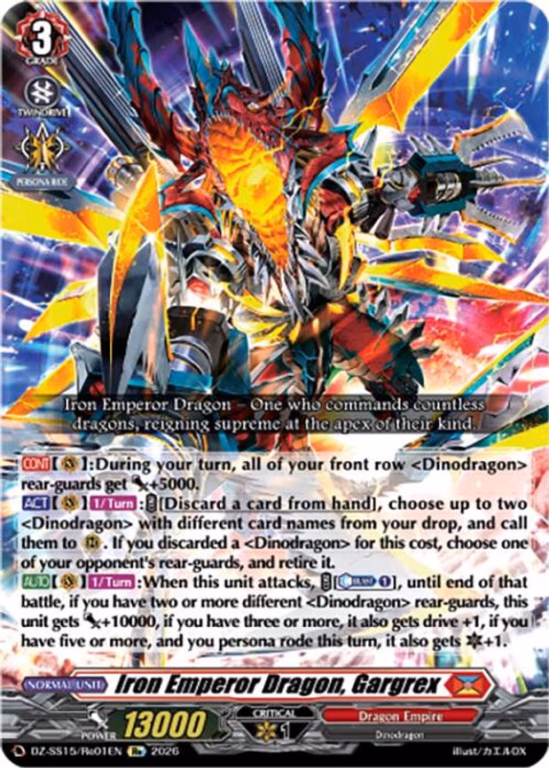 Iron Emperor Dragon, Gargrex - RE (DZ-SS15/Re01EN)