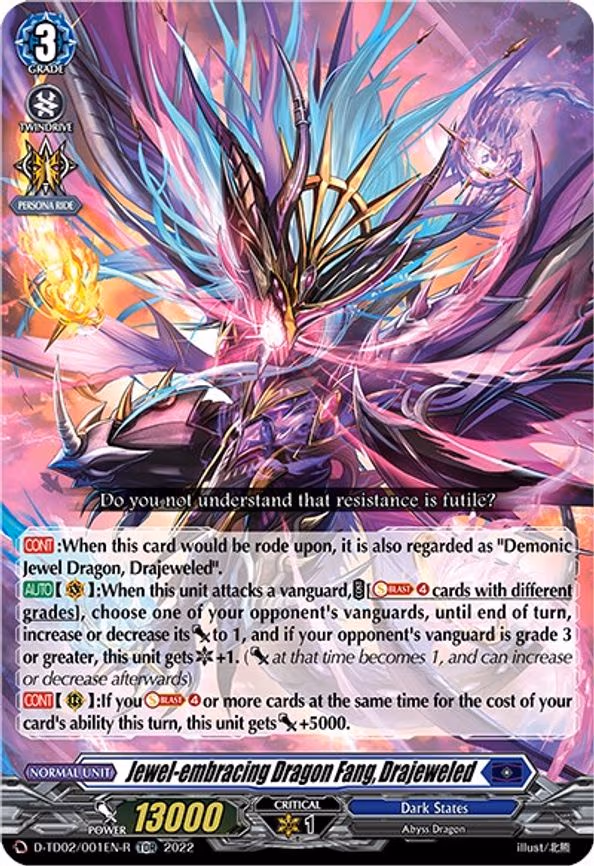 Jewel-embracing Dragon Fang, Drajeweled