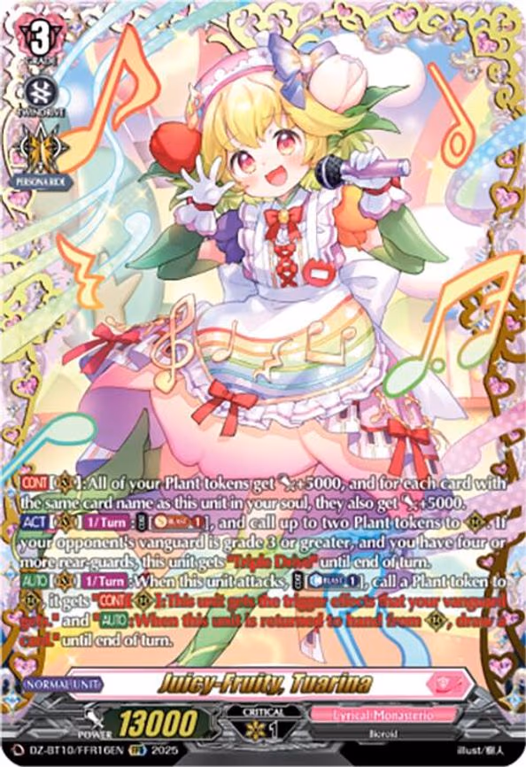 Juicy-Fruity, Tuarina - Double Frame Rare (DZ-BT10/FFR16EN)