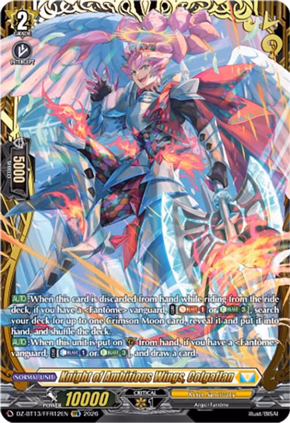 Knight of Ambitious Wings, Colgaflan