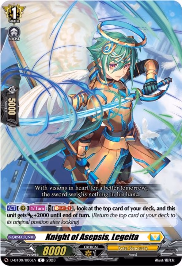 Knight of Asepsis, Legeita - C (D-BT09/086EN)