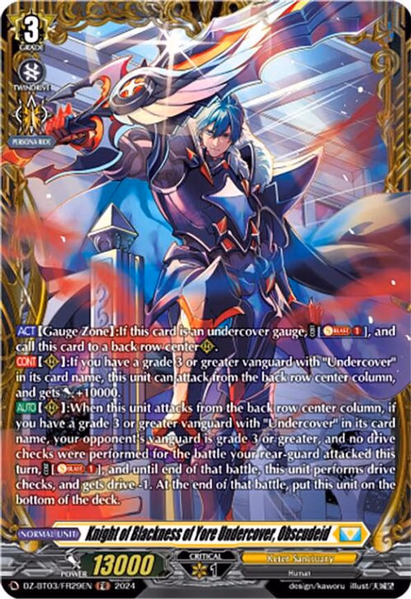 Knight of Blackness of Yore Undercover, Obscudeid - FR (DZ-BT03/FR29EN)