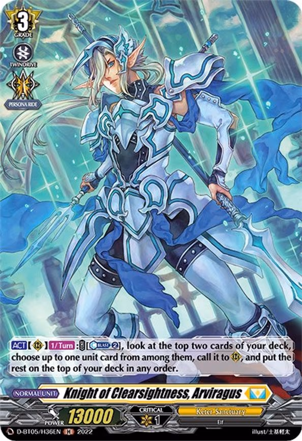 Knight of Clearsightness, Arviragus (Holo) - H (D-BT05/H36EN)