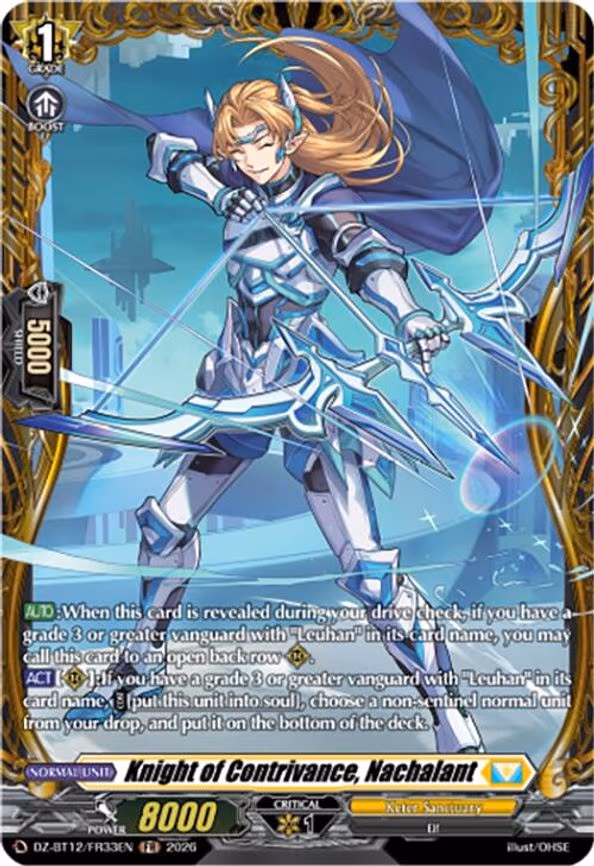 Knight of Contrivance, Nachalant - Frame Rare (DZ-BT12/FR33EN)