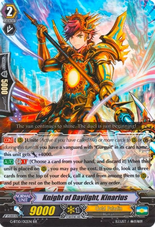 Knight of Daylight, Kinarius - RR (G-BT10/012EN)