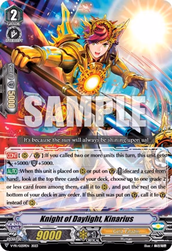 Knight of Daylight, Kinarius - PR (V-PR/0259EN 2023)