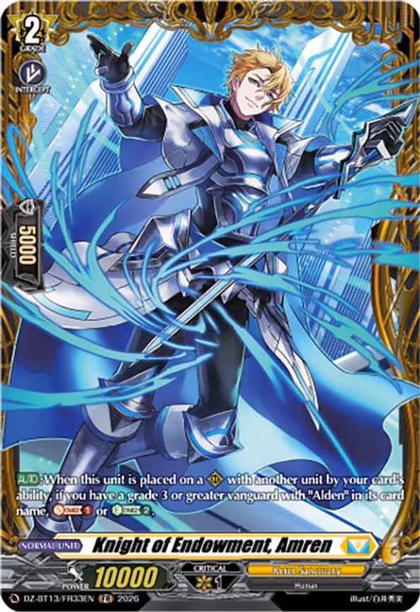 Knight of Endowment, Amren - Frame Rare (DZ-BT13/FR33EN)