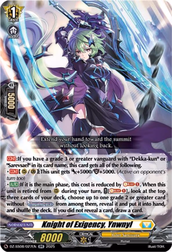 Knight of Exigency, Ynwnyl - RR (DZ-SS08/027EN)