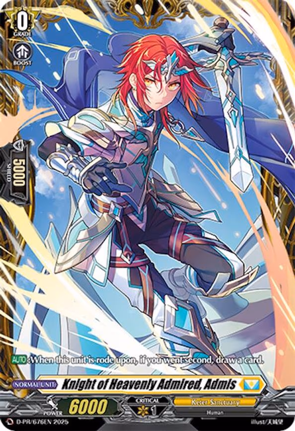 Knight of Heavenly Admired, Admis