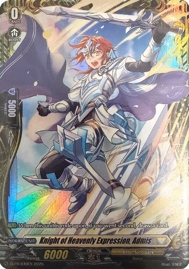 Knight of Heavenly Expression, Admis