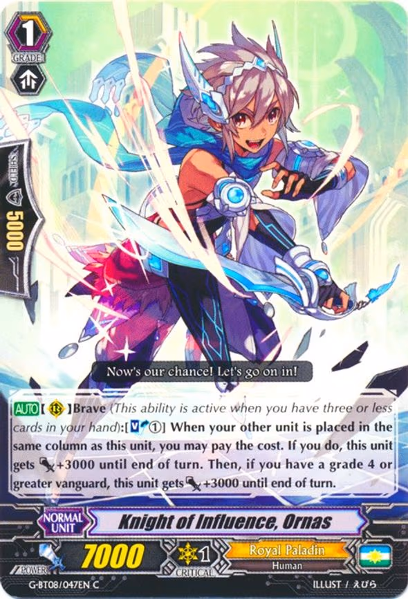 Knight of Influence, Ornas - C (G-BT08/047EN)
