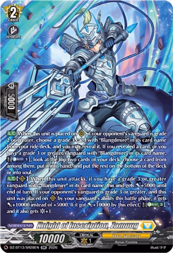 Knight of Inscription, Zamuug - SR (DZ-BT13/SR28EN)