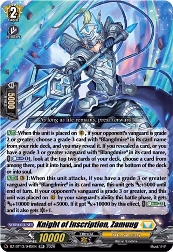 Knight of Inscription, Zamuug - RR (DZ-BT13/045EN)