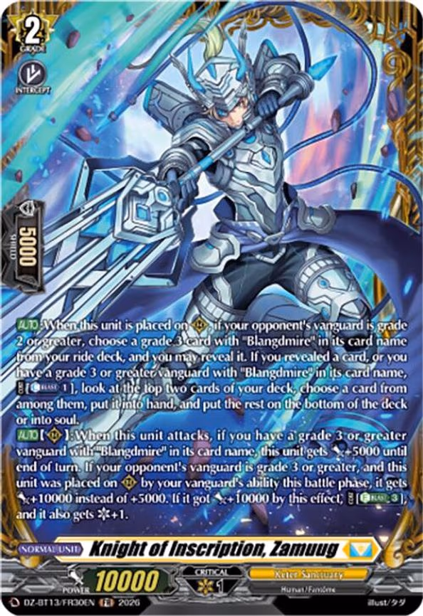 Knight of Inscription, Zamuug - Frame Rare (DZ-BT13/FR30EN)