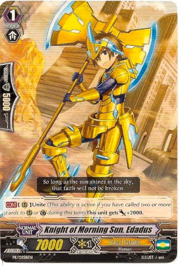 Knight of Morning Sun, Edadus - PR (PR/0258EN)