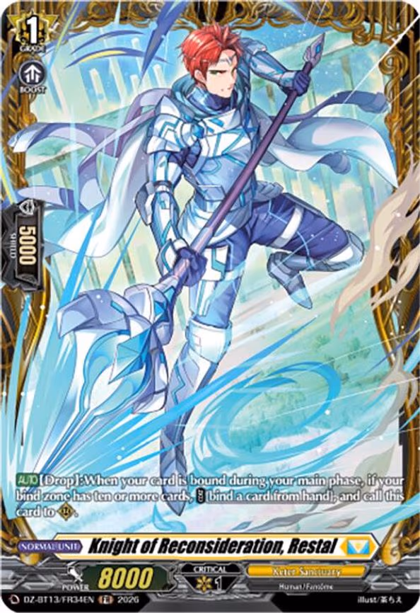 Knight of Reconsideration, Restal - Frame Rare (DZ-BT13/FR34EN)