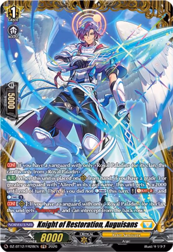 Knight of Restoration, Auguisans - Frame Rare (DZ-BT12/FR28EN)