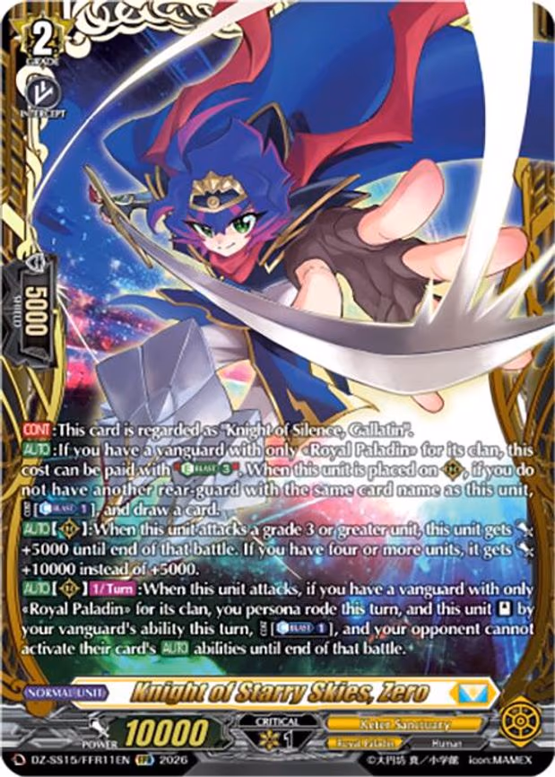 Knight of Starry Skies, Zero - Double Frame Rare (DZ-SS15/FFR11EN)