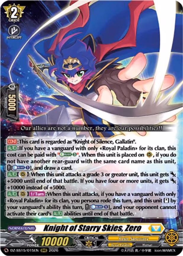 Knight of Starry Skies, Zero - RRR (DZ-SS15/015EN)