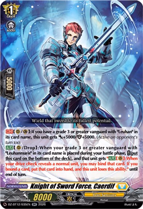 Knight of Sword Force, Caerdif - RR (DZ-BT12/035EN)