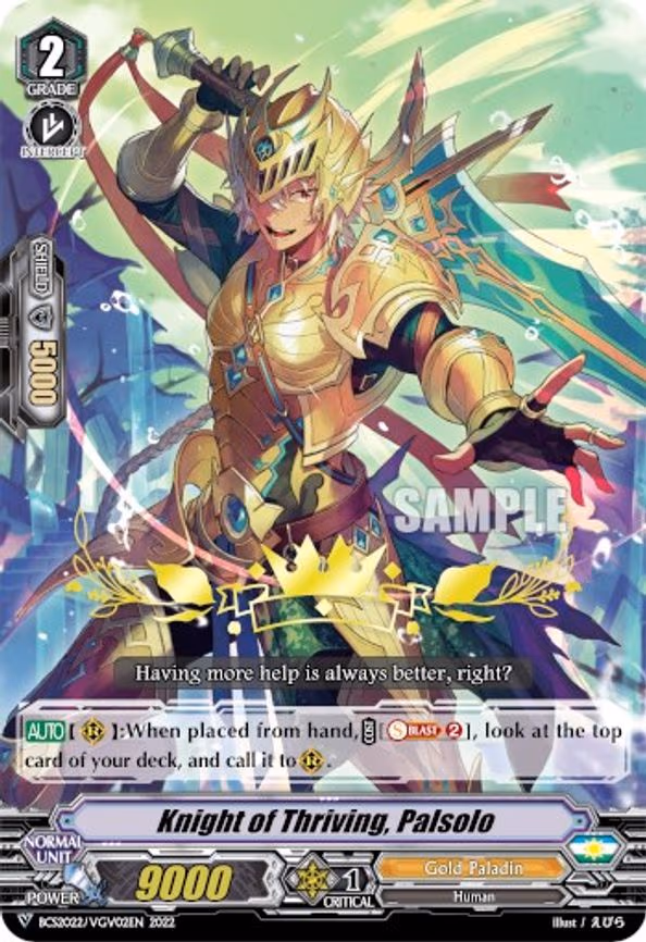Knight of Thriving, Palsolo - PR (BCS2022/VGV02EN)
