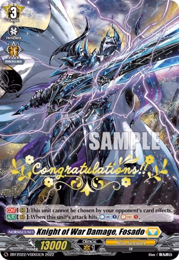 Knight of War Damage, Fosado