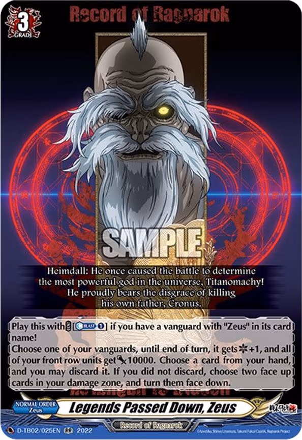 Legends Passed Down, Zeus - RR (D-TB02/025EN)