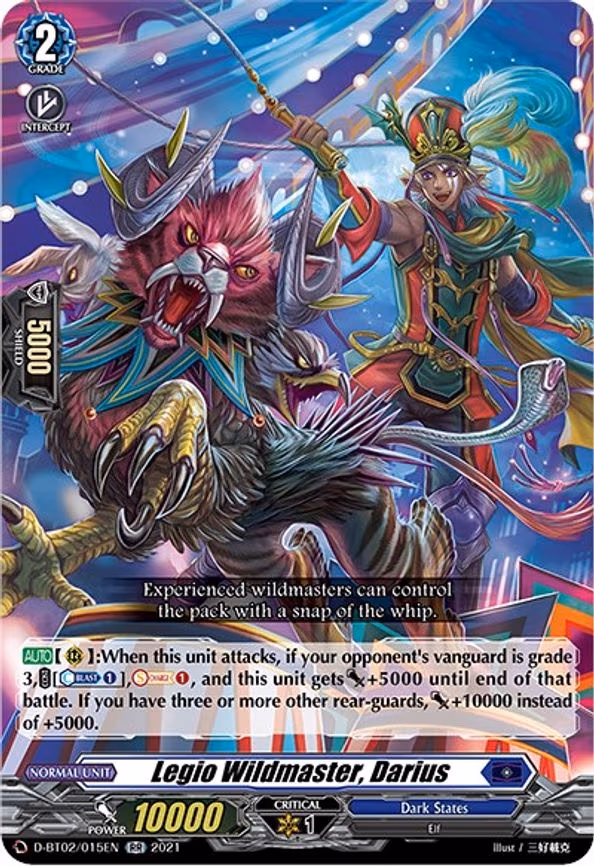 Legio Wildmaster, Darius - RR (D-BT02/015EN)