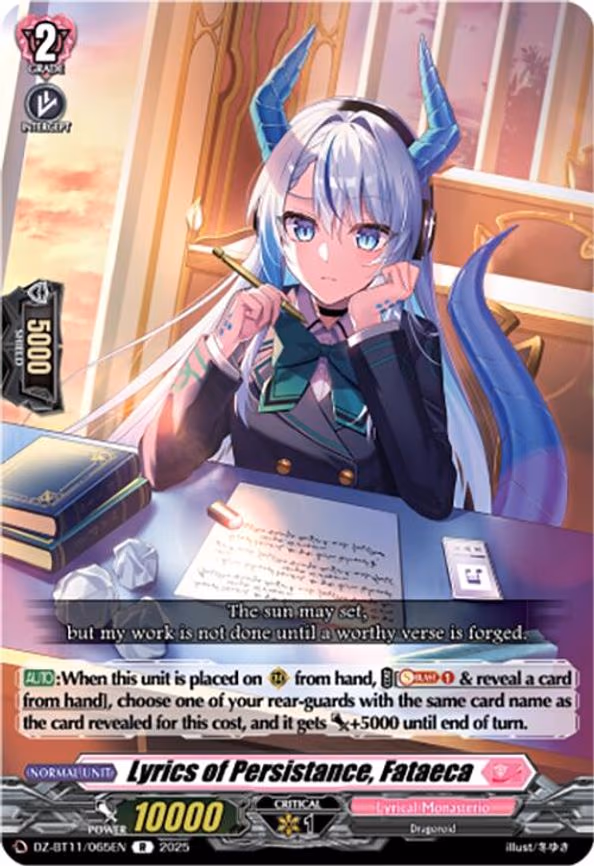 Lyrics of Persistance, Fataeca - R (DZ-BT11/065EN)