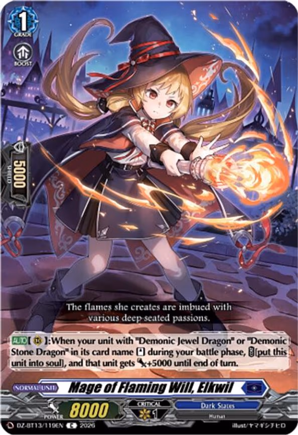 Mage of Flaming Will, Elkwil - C (DZ-BT13/119EN)