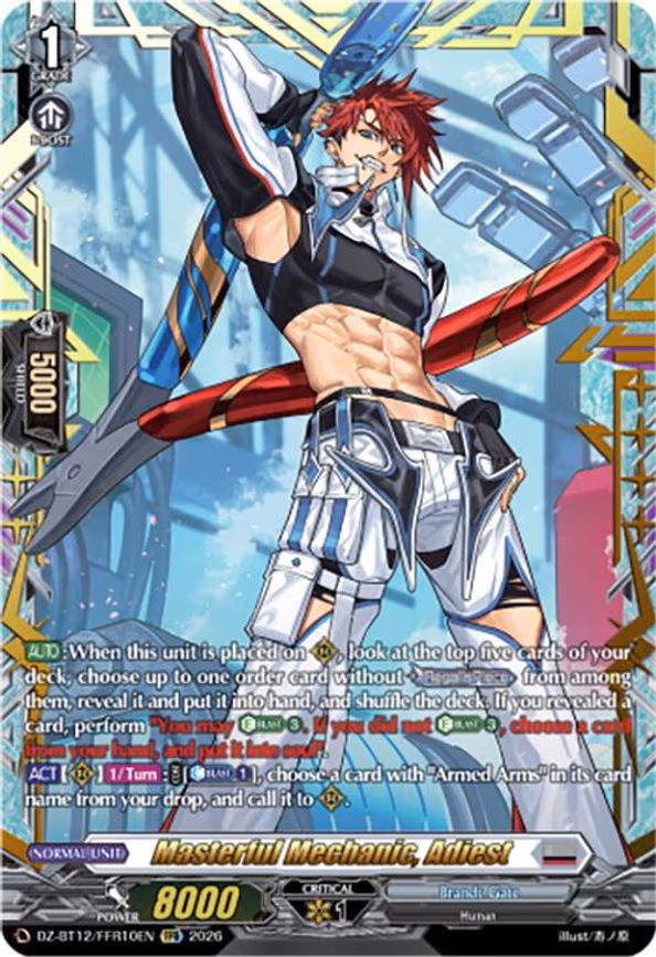 Masterful Mechanic, Adiest - Double Frame Rare (DZ-BT12/FFR10EN)
