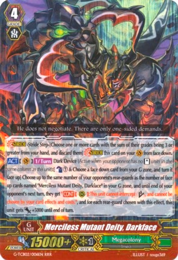 Merciless Mutant Deity, Darkface - RRR (G-TCB02/006EN)