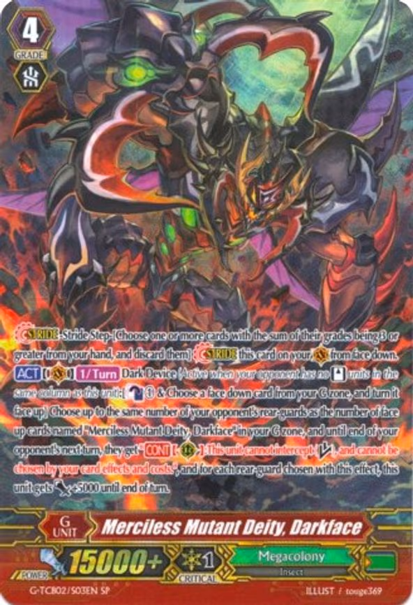 Merciless Mutant Deity, Darkface - SP (G-TCB02/S03EN)