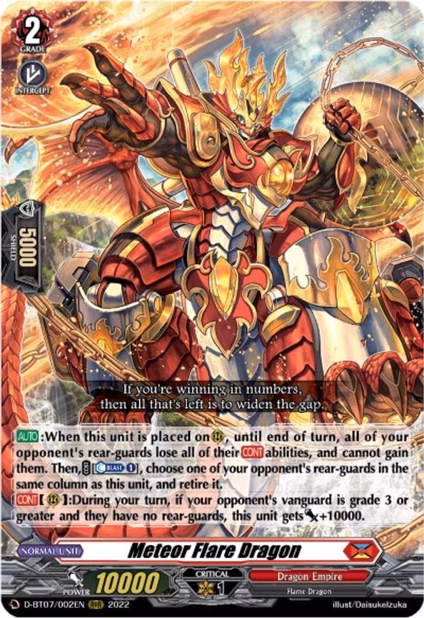 Meteor Flare Dragon - RRR (D-BT07/002EN)