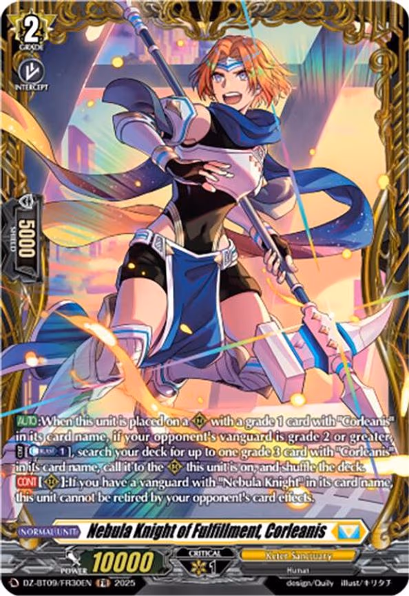 Nebula Knight of Fulfillment, Corleanis - Frame Rare (DZ-BT09/FR30EN)