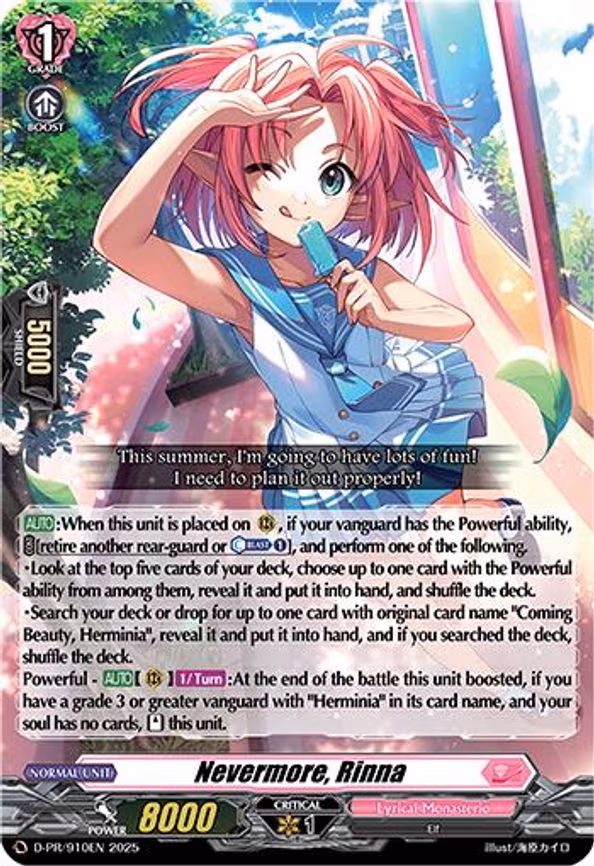Nevermore, Rinna - PR (D-PR/910EN)