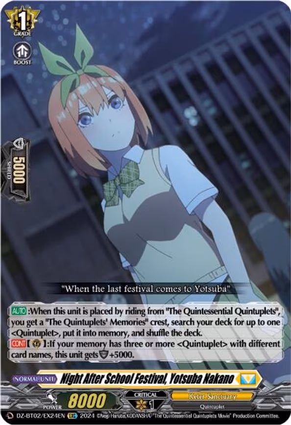 Night After School Festival, Yotsuba Nakano - EXC (DZ-BT02/EX24EN)